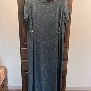 Floral Teal Maxi Dress